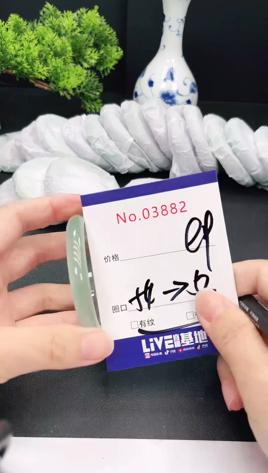 未镶嵌手镯翡翠3882