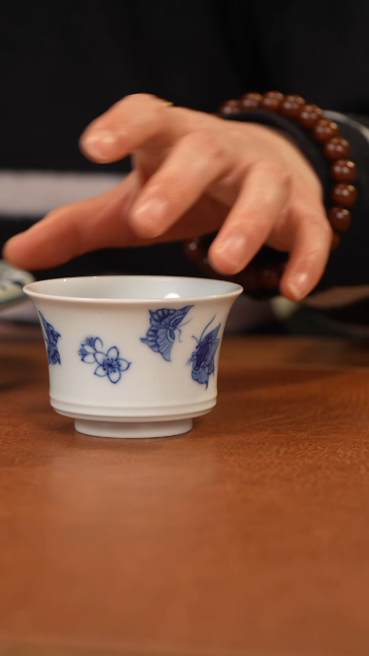 【闪购商品】杯古月蝶恋花马蹄杯