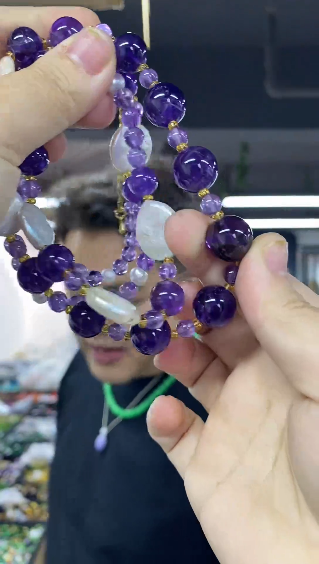 颈饰未镶嵌水晶多样性发其一颜色微差