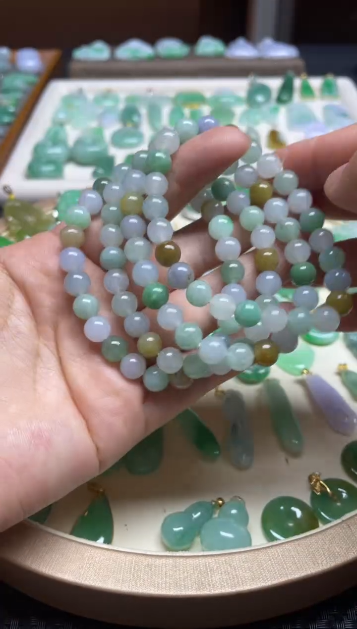 未镶嵌手串翡翠珠串多样性发其一
