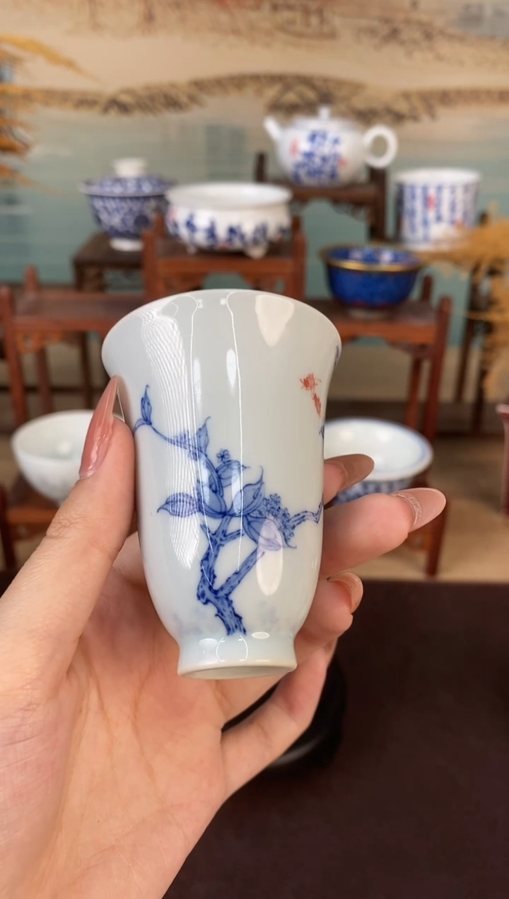 高温釉下景德镇手工手绘茶器37