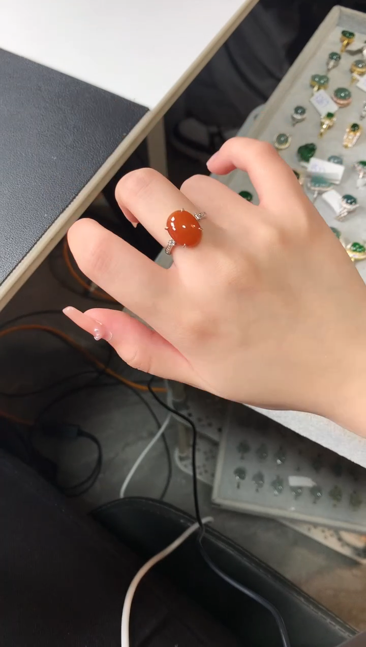【闪购商品】翡翠戒指银S925镶嵌52141241