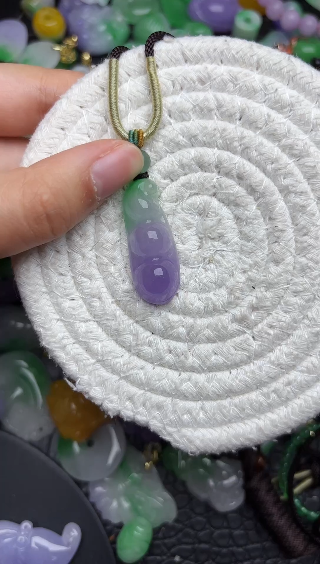 颈饰未镶嵌翡翠缅甸翡翠吊坠