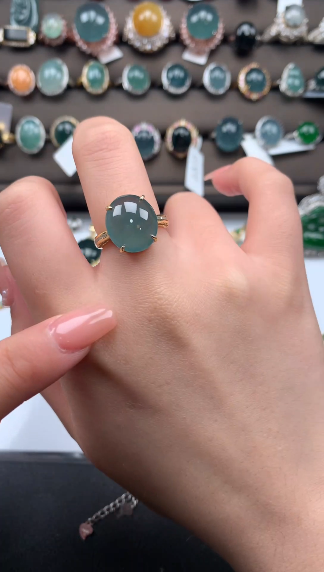 【闪购商品】翡翠戒指银S925镶嵌51241