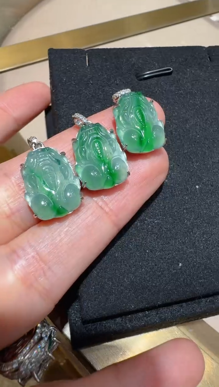 吊坠(不含链)银S925镶嵌翡翠多样性团购发一件