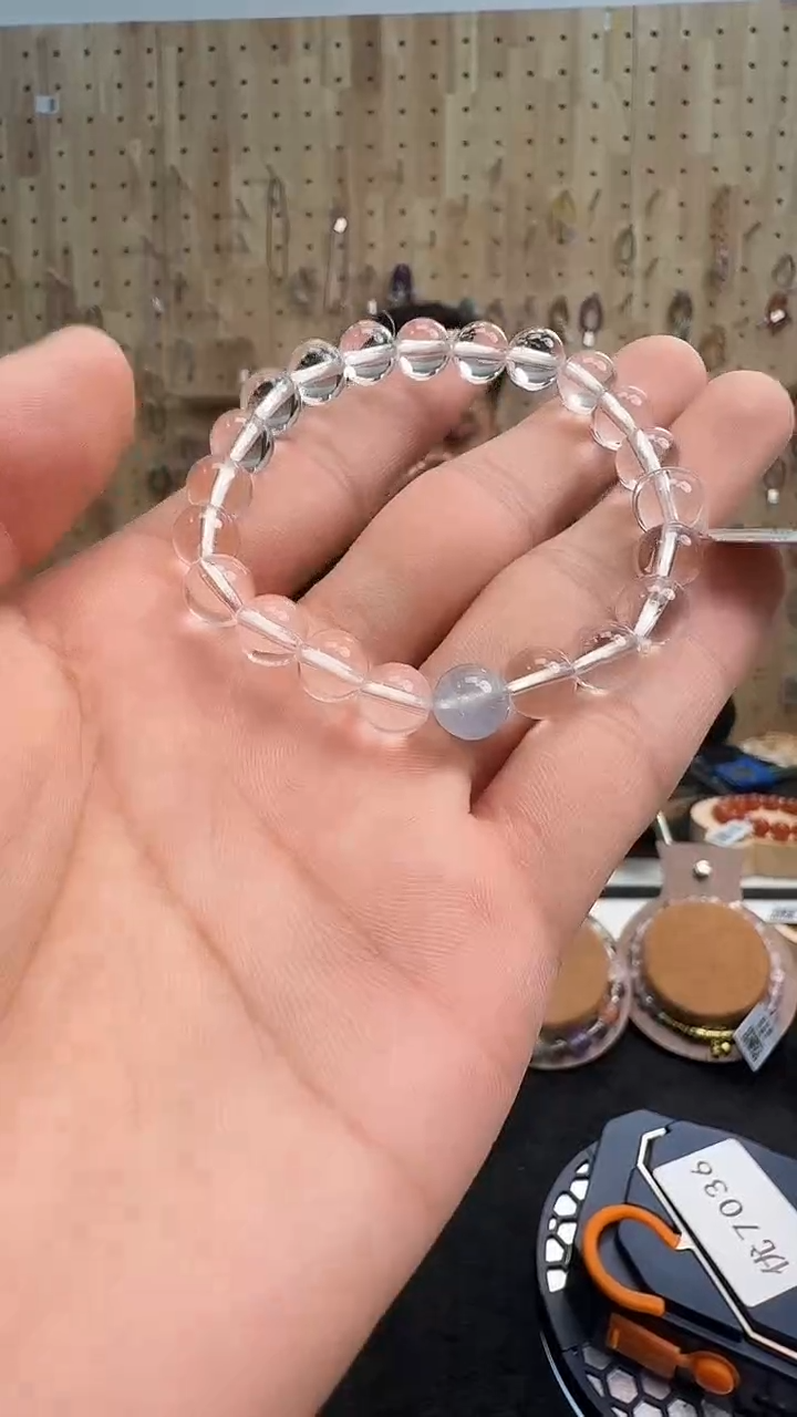 未镶嵌手链水晶村1980 约8mm
