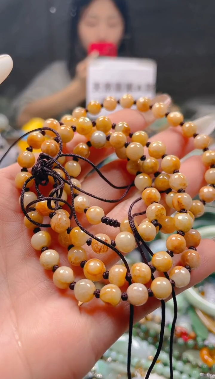 【闪购商品】翡翠颈饰未镶嵌6-7MM/T/翡翠A货一图一物