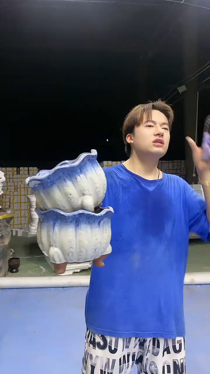 宜兴紫砂粗陶花盆
