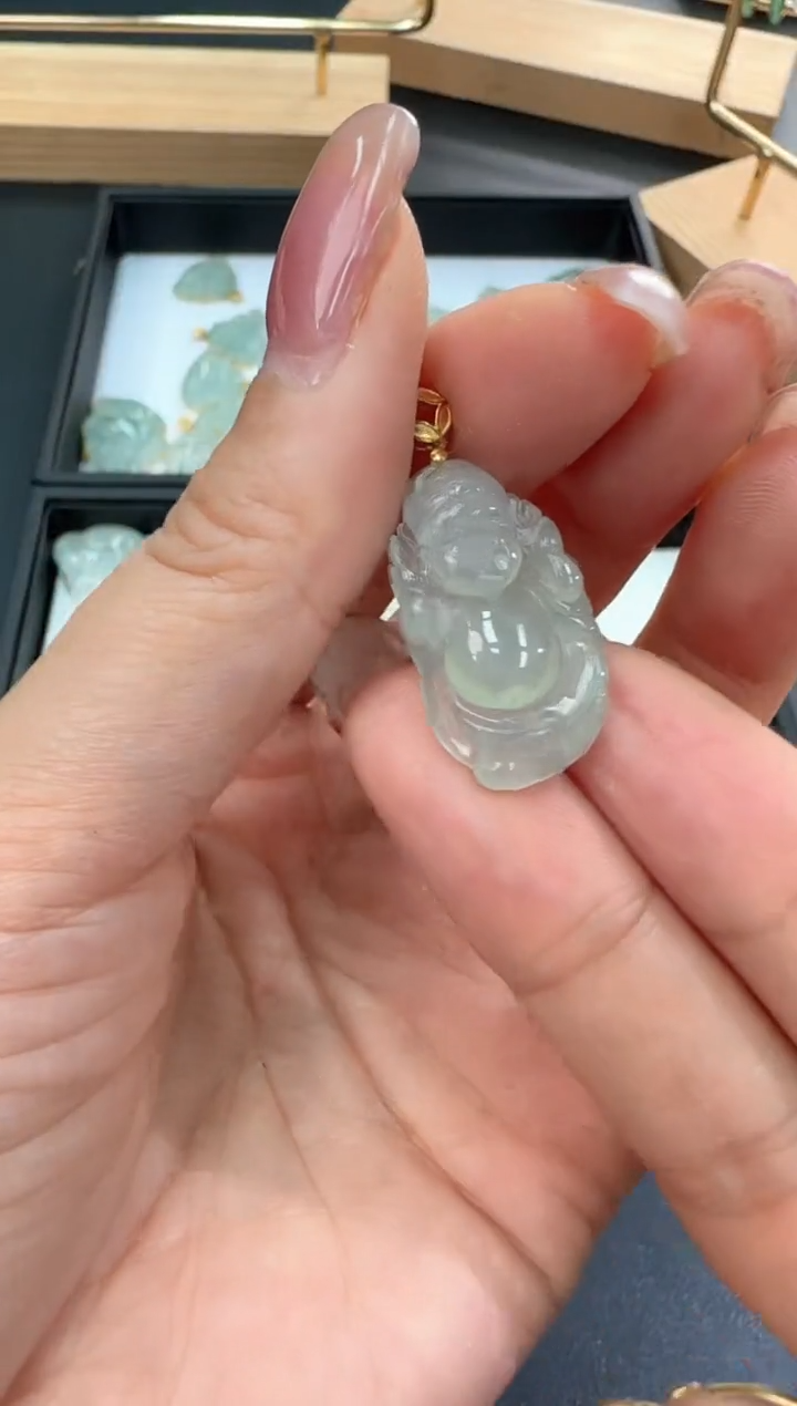 【闪购商品】翡翠颈饰18K金镶嵌250212248