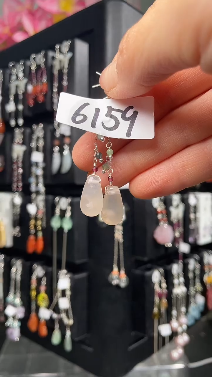 紫晶耳饰银S925镶嵌喜欢拍