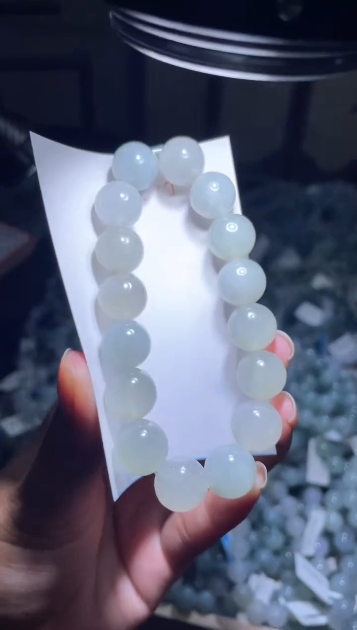 未镶嵌定制翡翠天然缅甸翡翠手串34