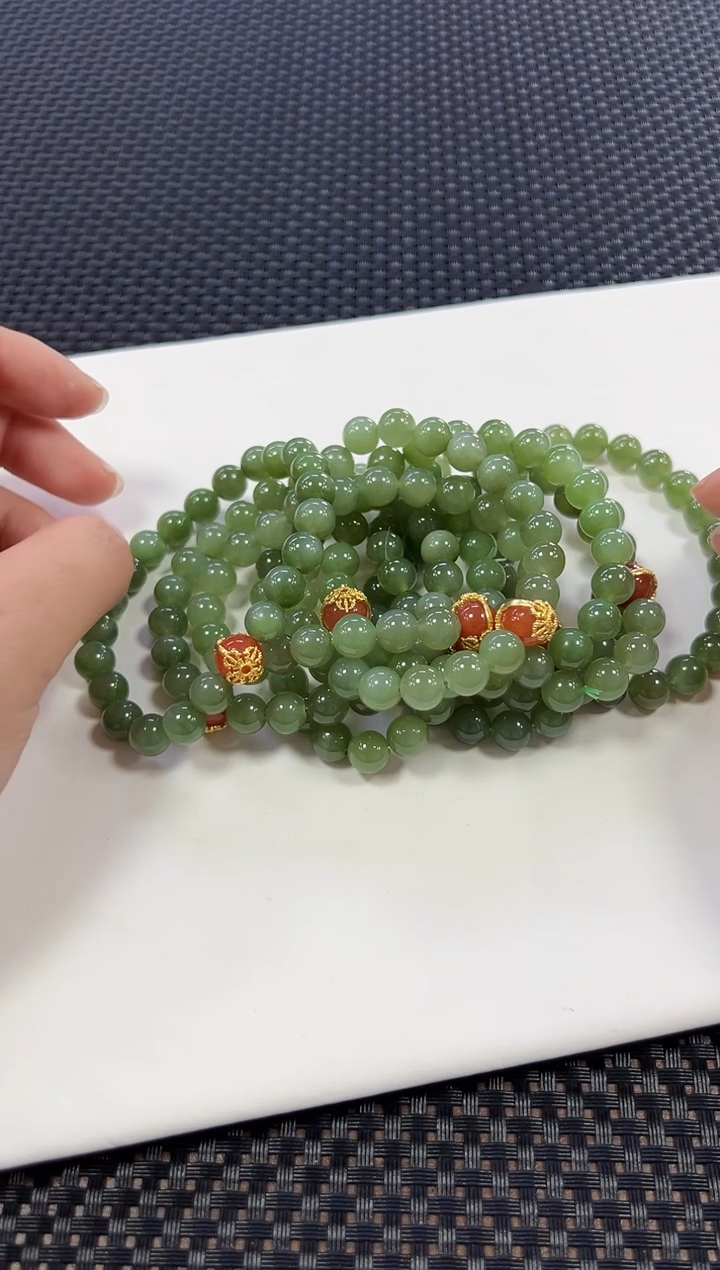 【闪购商品】南红玛瑙手串合金DIY约8mm+（多样性发一件）