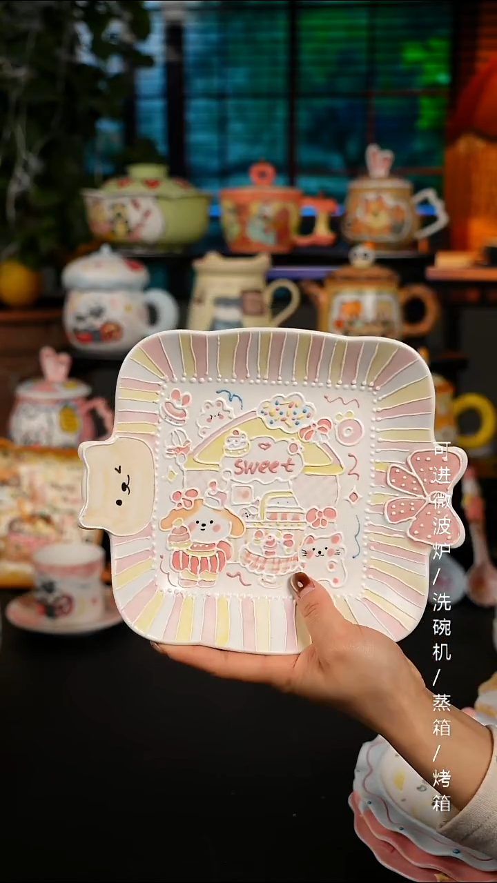 陶瓷便携款景德镇高温釉下彩纯手绘创意瓷
