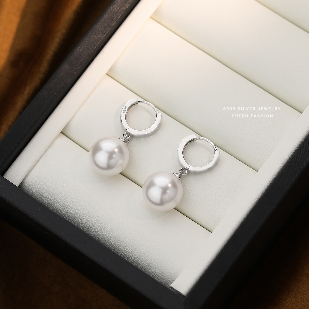 足银耳饰 999足银菱面耳扣耳环2025秋冬爆款轻奢简约百搭耳饰