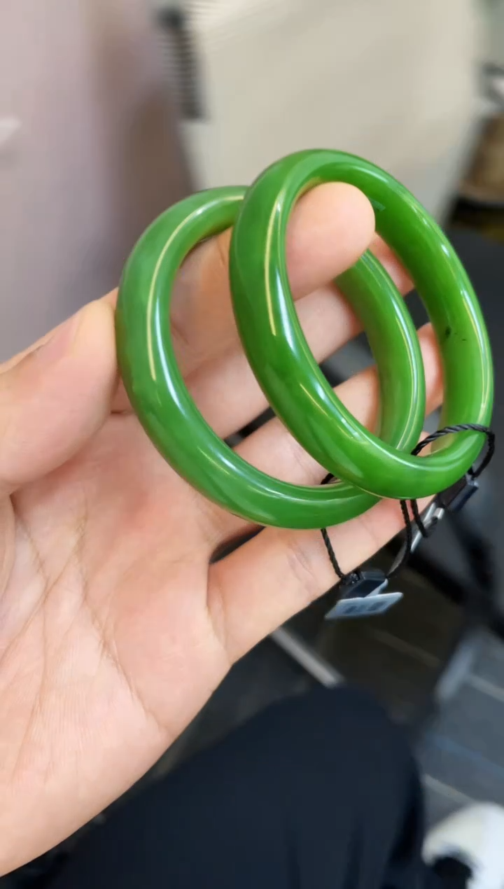 【闪购商品】和田玉手镯18K金镶嵌多样性发一/圈口54-62/带微红皮