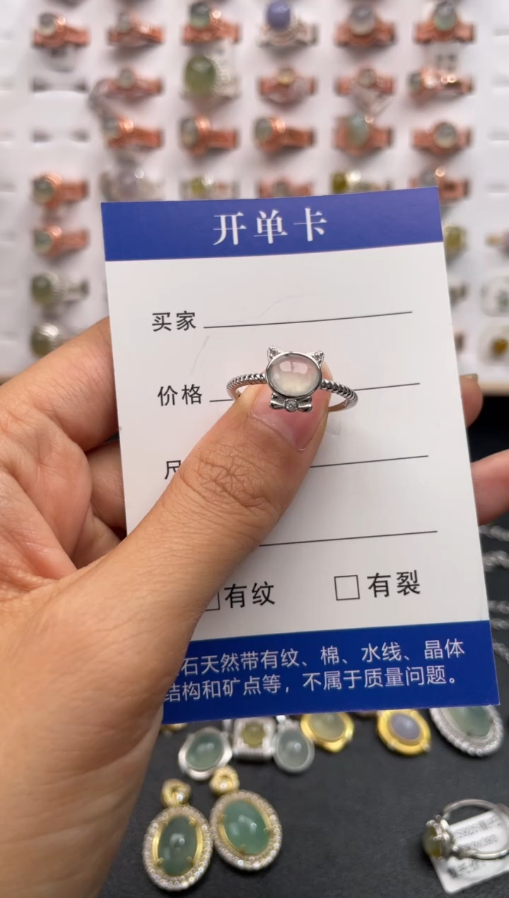 【闪购商品】翡翠戒指银S925镶嵌1111