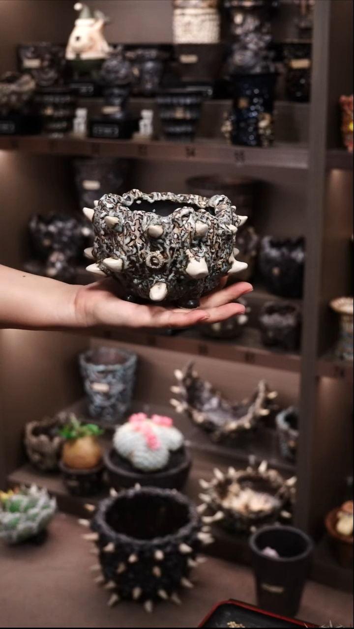 旧*泰国进口手工花盆个性创意花盆