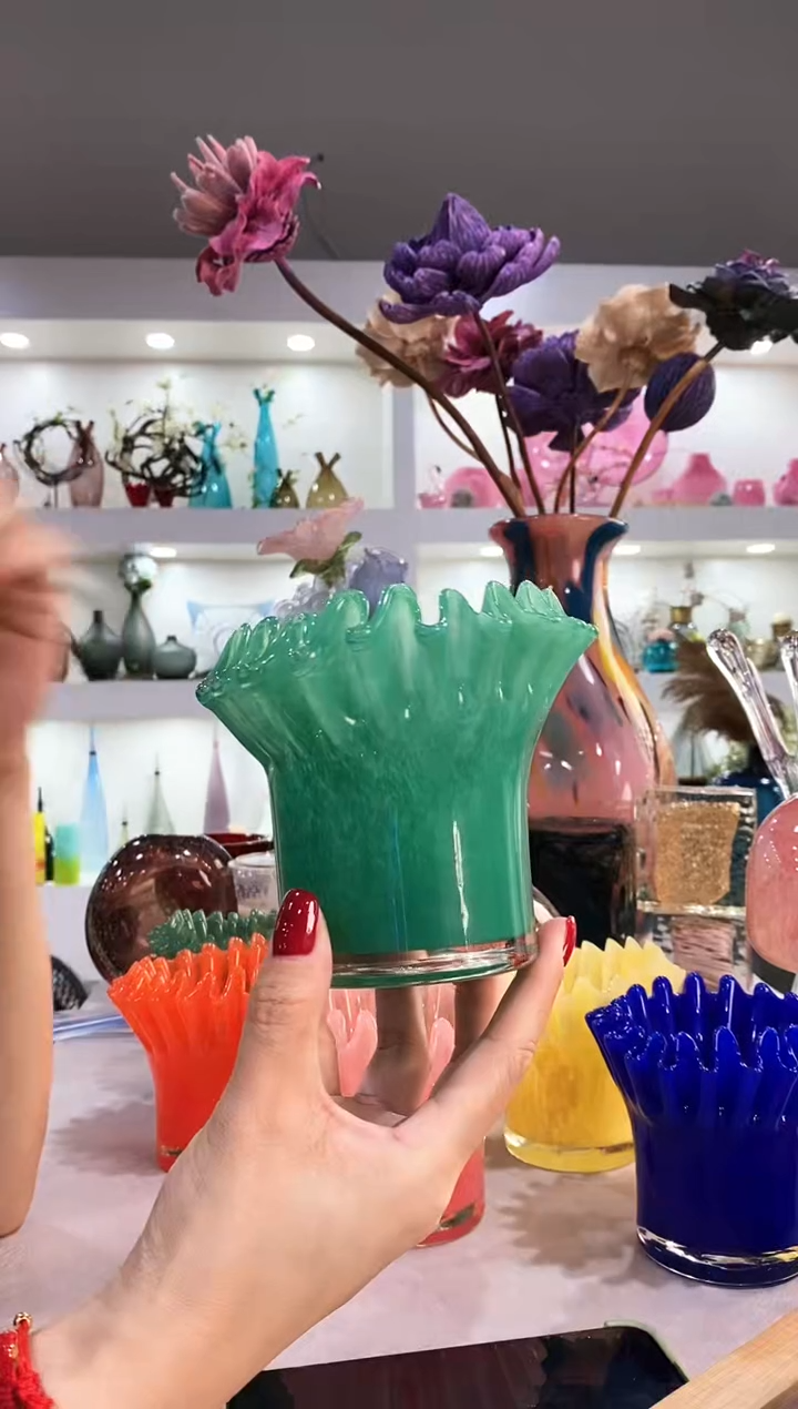 慕忆家手作琉璃花瓶12*10