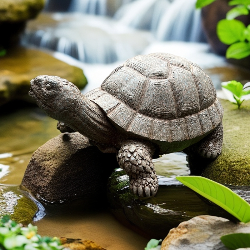中式复古仿石乌龟吐水循环流水摆件家居办公室茶室民宿庭院花园