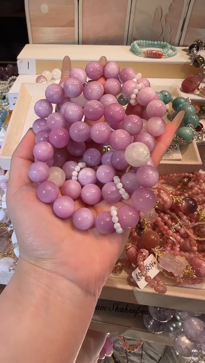 未镶嵌锂辉石手串多样性发一