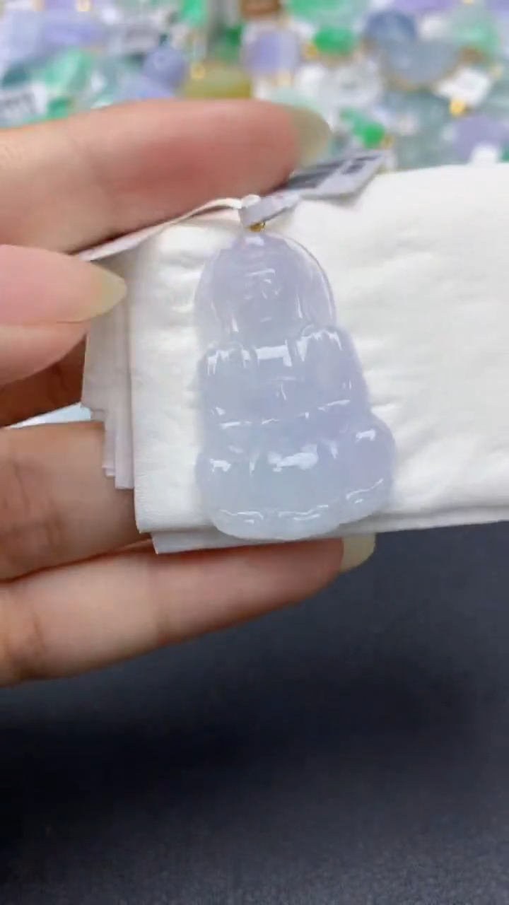 颈饰18K金镶嵌翡翠天然缅甸a货翡翠百元以上9元证书费自理