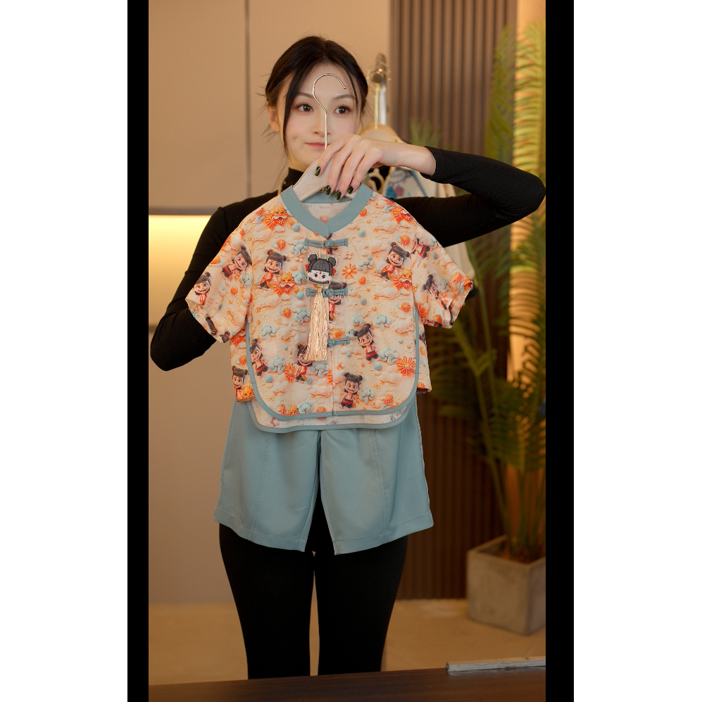 星屿2025春夏新品原创新中式汉服国风套装MJC253059