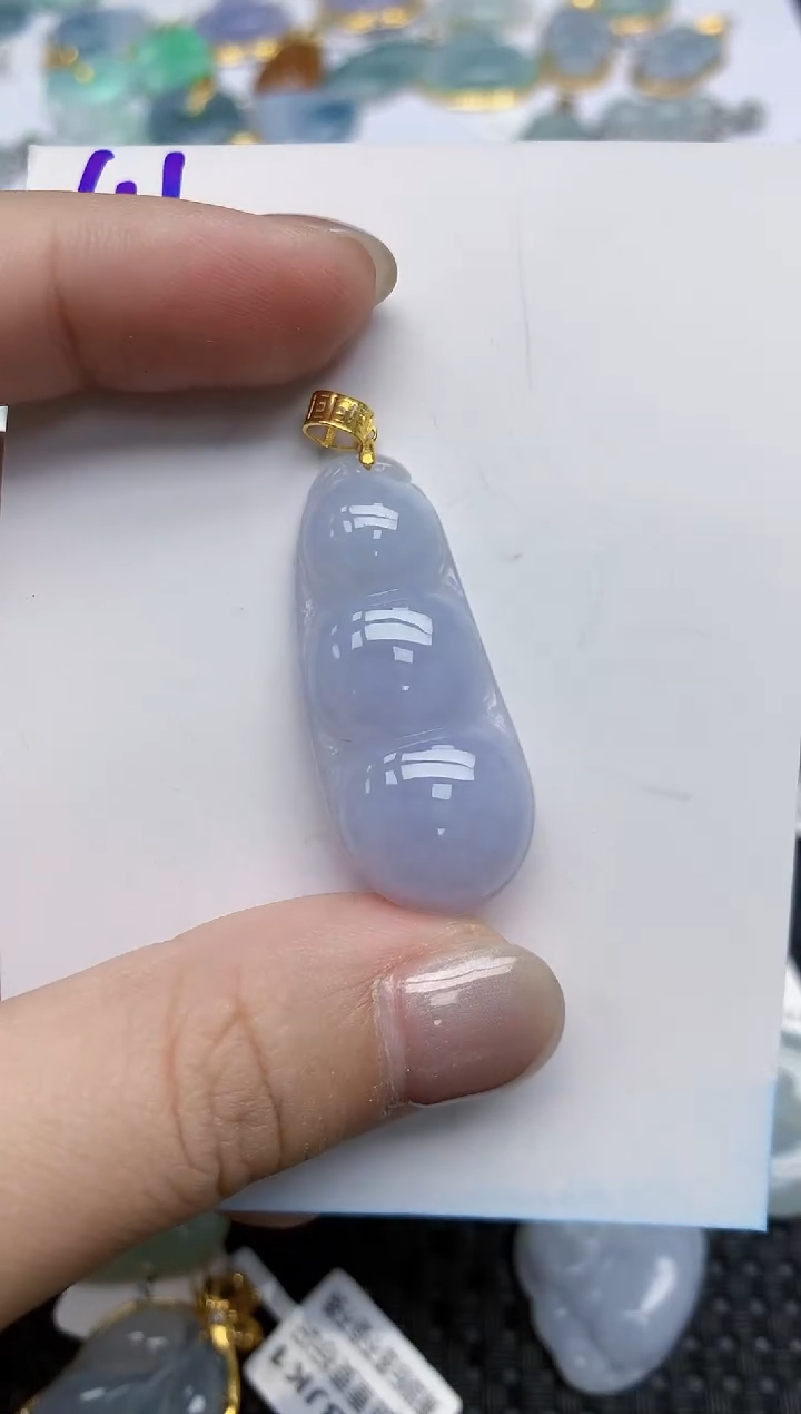 【闪购商品】翡翠颈饰18K金镶嵌天然翡翠A货
