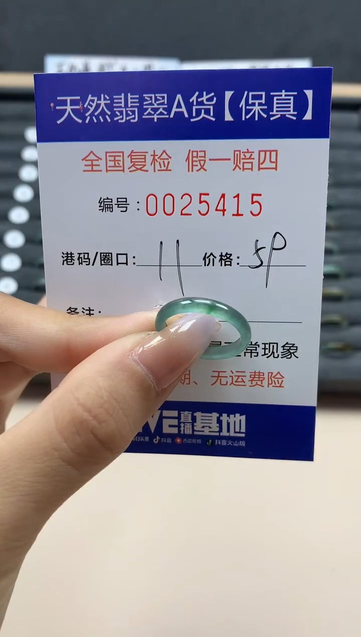 【闪购商品】翡翠戒指未镶嵌天然25415