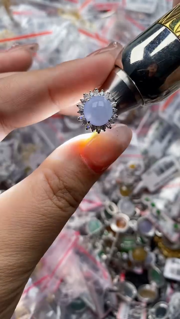 【闪购商品】翡翠戒指银S925镶嵌111111---1