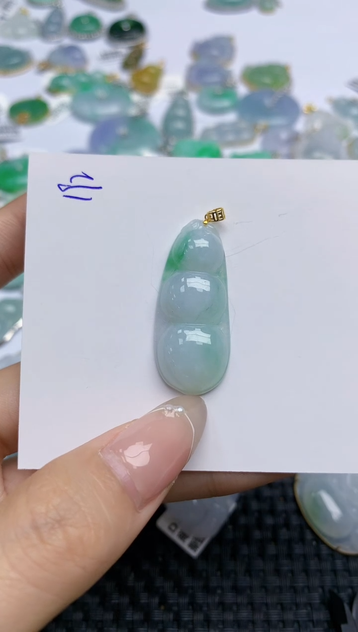 【闪购商品】翡翠颈饰18K金镶嵌天然翡翠A货