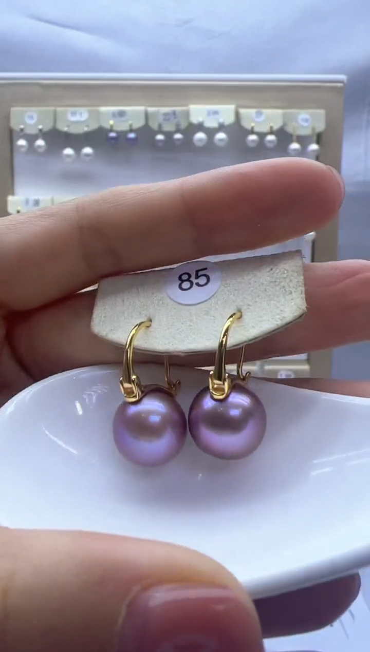 【闪购商品】淡水珍珠耳饰银S925镶嵌85