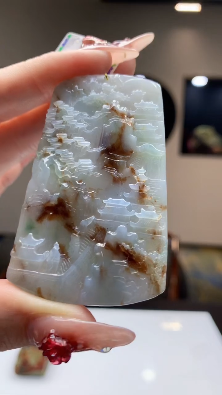 【闪购商品】定制翡翠未镶嵌1030ry-毛货挂件44