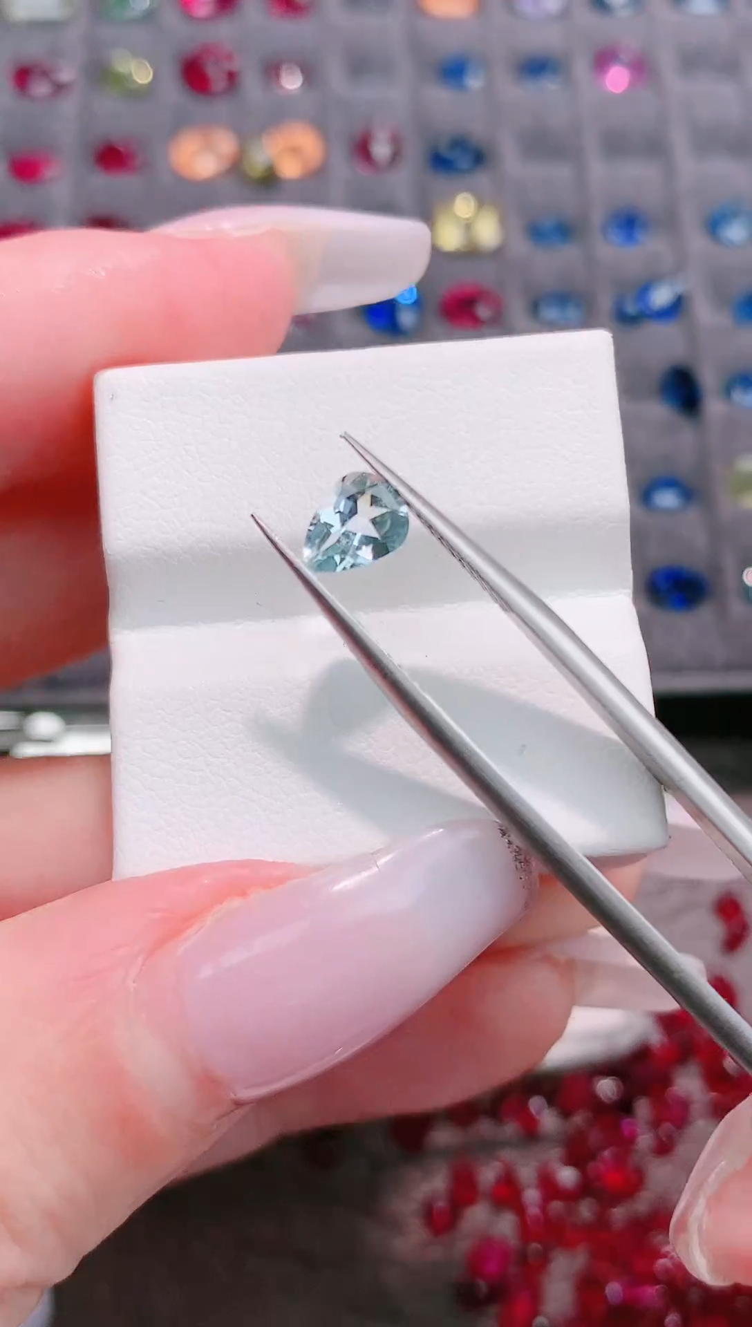 裸石海蓝宝石天然水滴切0.5ct