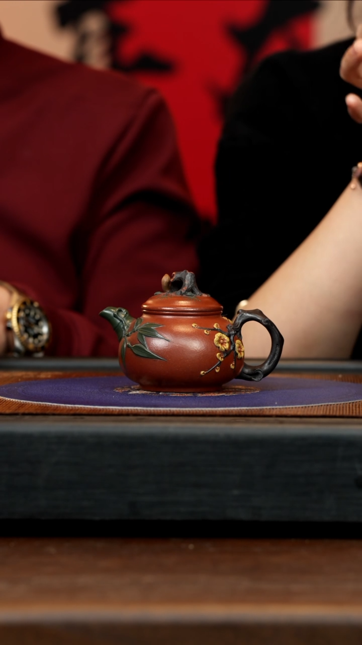 【闪购商品】紫砂茶壶CYL 大红泥 岁寒三友（小）