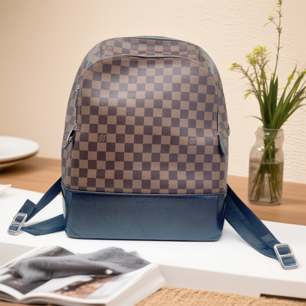95新 LouisVuitton/路易威登  棕色棋盘格双肩包 1807 1033 