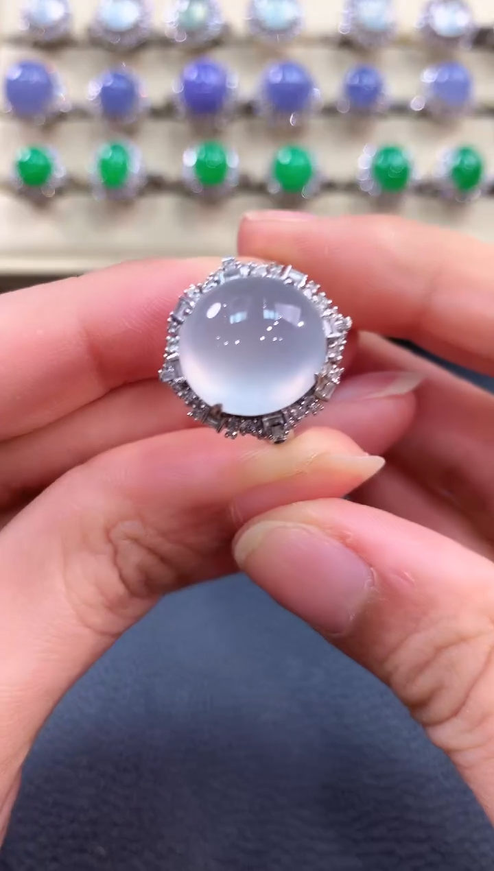 【闪购商品】翡翠戒指18K金镶嵌n132       
