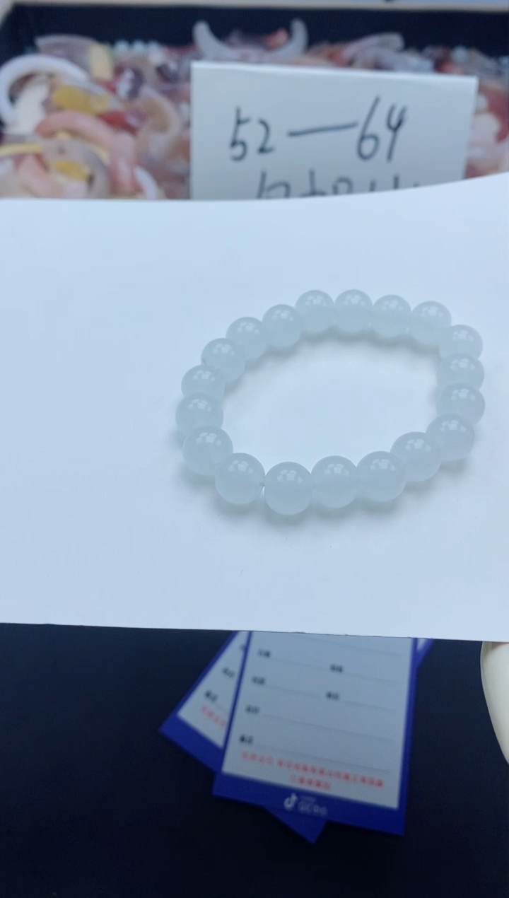 【闪购商品】石英质玉手镯未镶嵌卡10白手串.