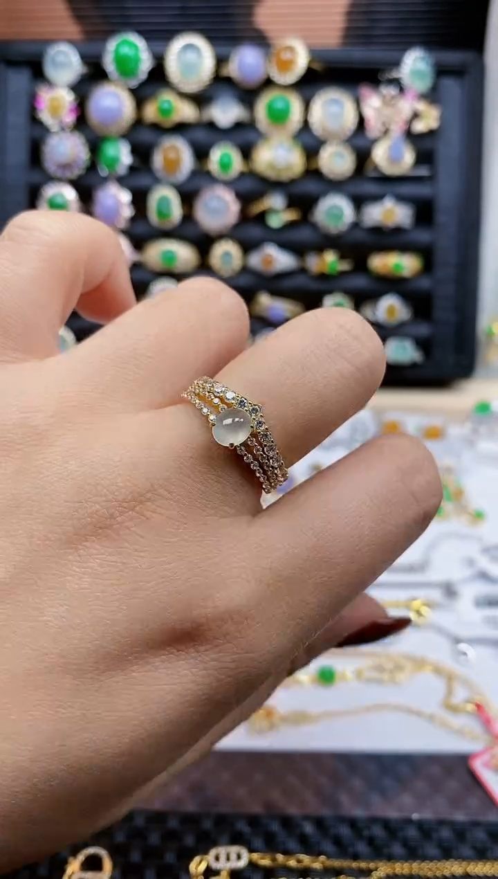 银S925镶嵌戒指翡翠61