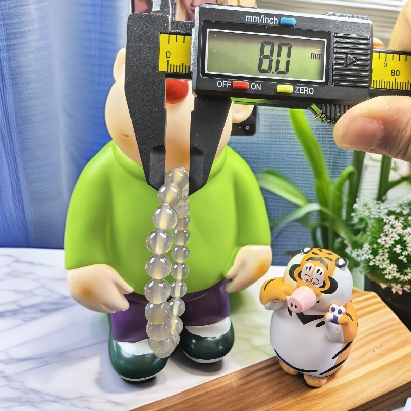 极品灰冰8mm玛瑙手链