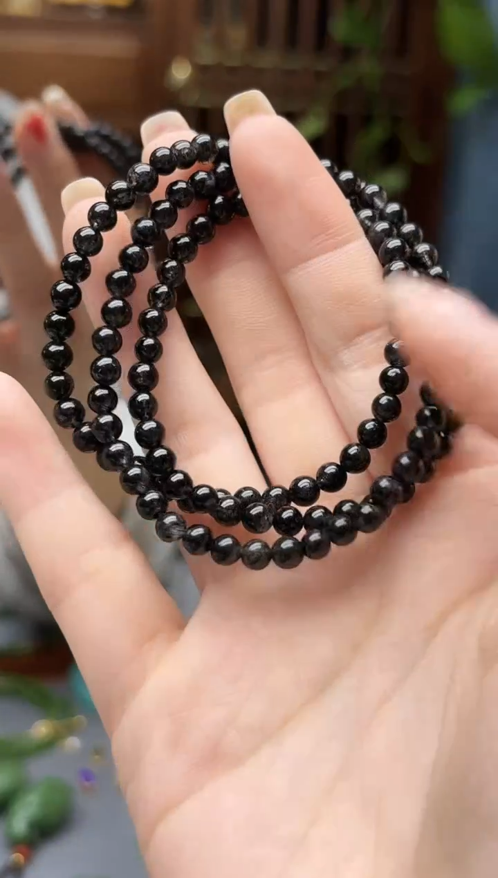 未镶嵌车挂水晶黑发晶长串ZD