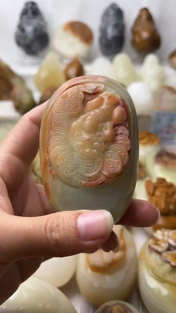 石材古青石棉纹正常不退换貔貅