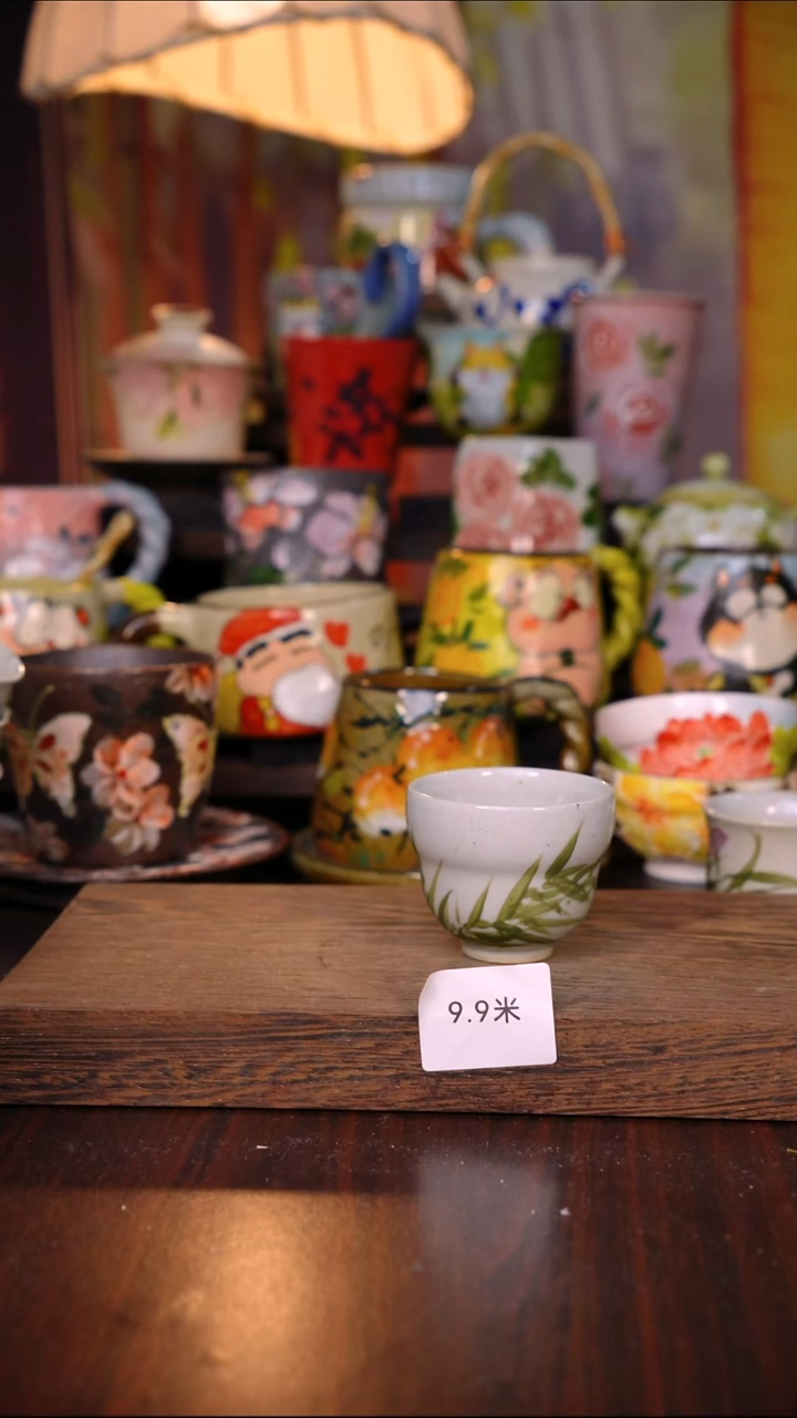 杯子陶泥垚手作 景德镇手工手绘陶瓷器物
