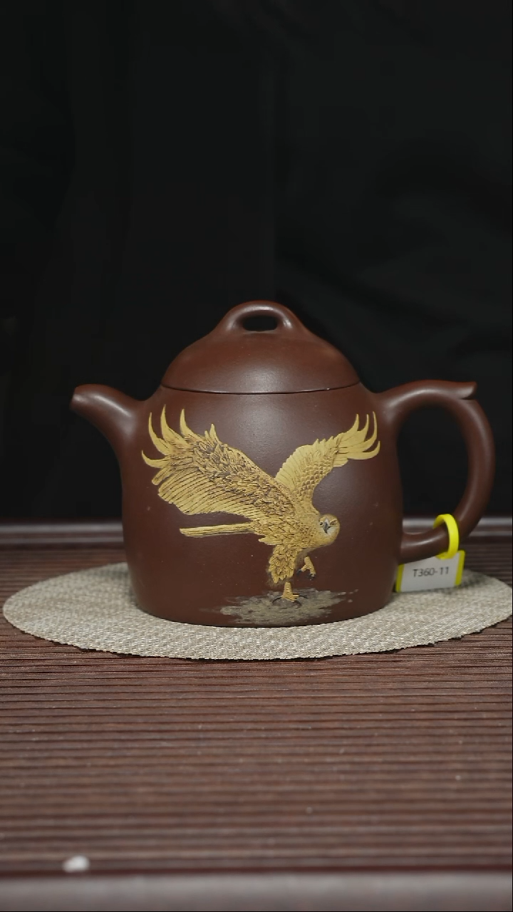茶壶紫砂T360 老紫泥 秦权 440cc