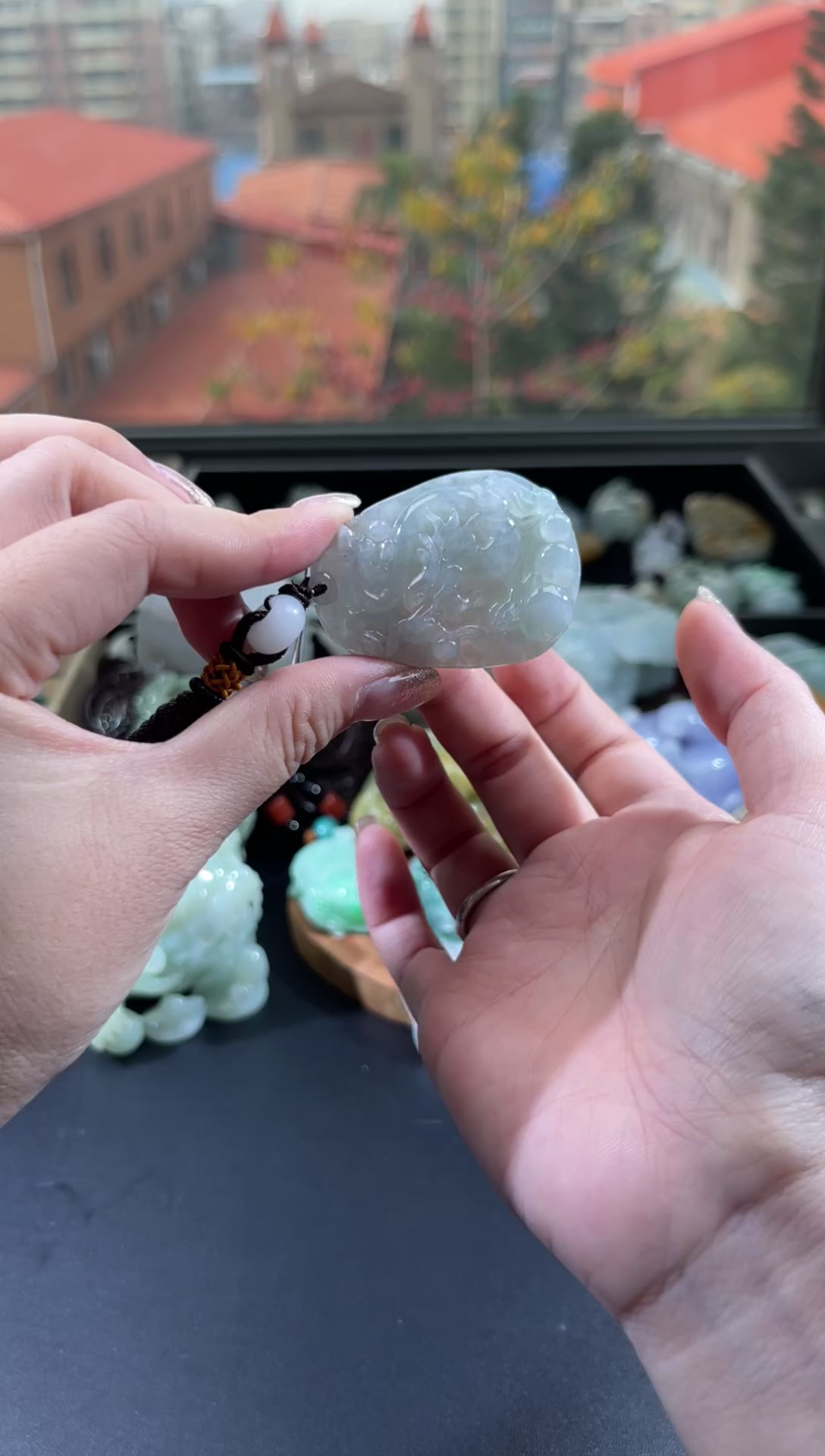 【闪购商品】翡翠颈饰未镶嵌龙牌00042