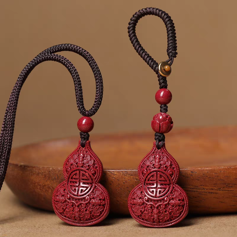 含辰砂工艺品朱砂葫芦吊坠男女款吊坠本命年项链福禄寿葫芦