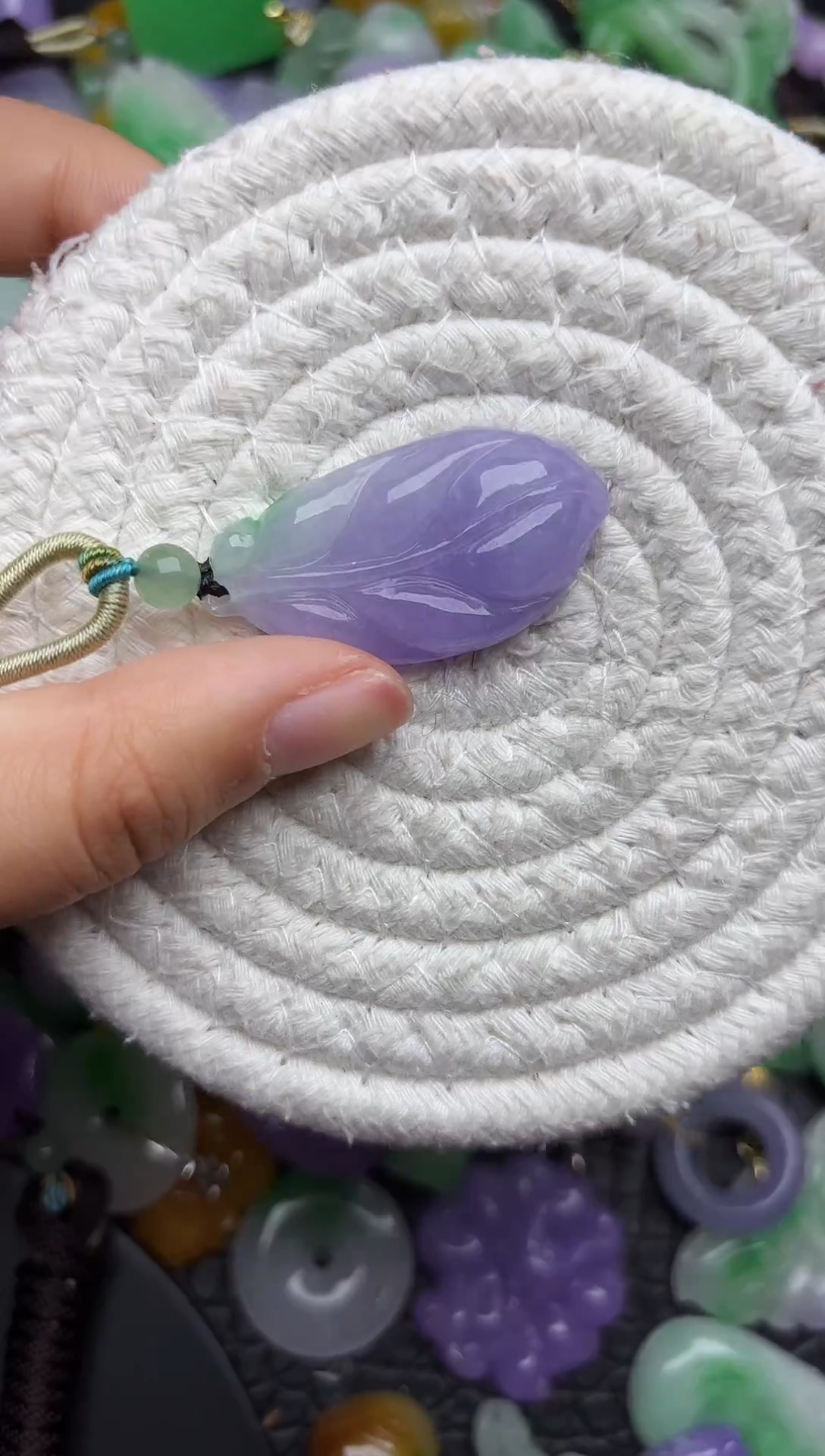 颈饰未镶嵌翡翠缅甸翡翠吊坠