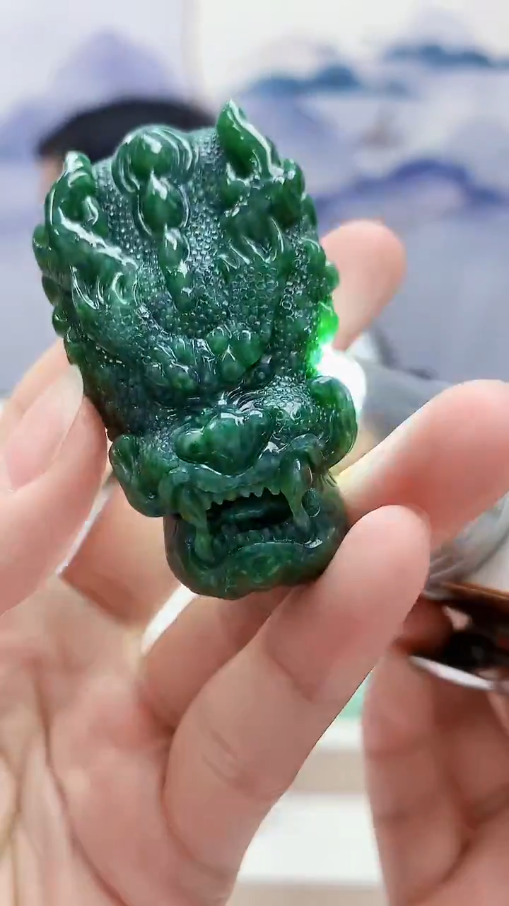 未镶嵌定制翡翠4852lr-毛货挂件38
