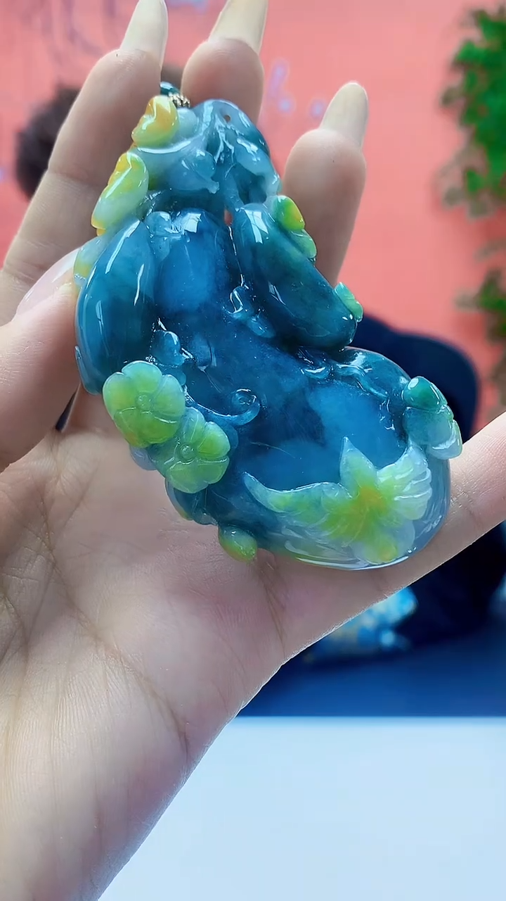 未镶嵌定制翡翠5159ty-毛货挂件90