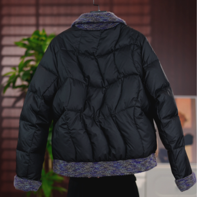 【进口品质】初相识2025新款时尚气质加厚保暖90羽绒服外套d608静静