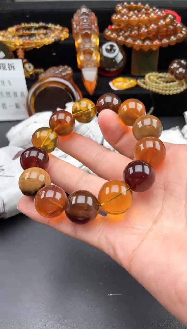 【闪购商品】琥珀手链未镶嵌多宝手串